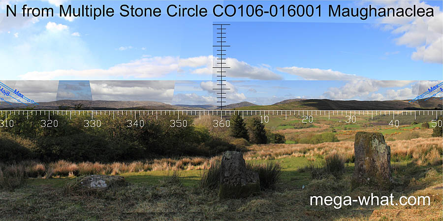 View N from Maughanaclea Multiple Stone Circle