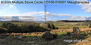 View N from Maughanaclea Multiple Stone Circle