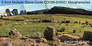 View S from Maughanaclea Multiple Stone Circle