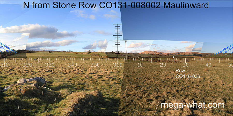 View N from Maulinward Stone Row