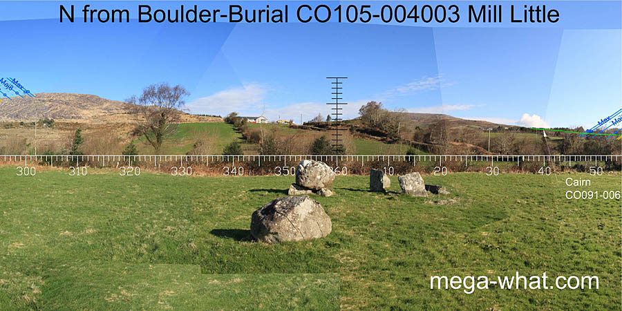 View N from Mill Little Southmost Boulder-Burial