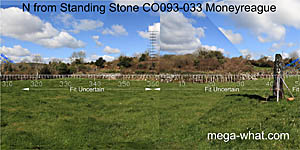 View N from Moneyreague Standing Stone