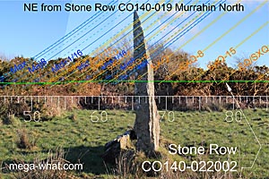 NE axial view from Murrahin Stone Row