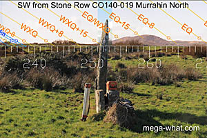 SW axial view from Murrahin Stone Row
