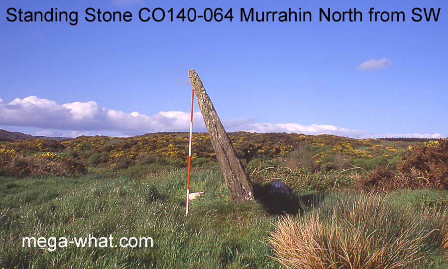 NE from Murrahin Standing Stone, Cork, Ireland.