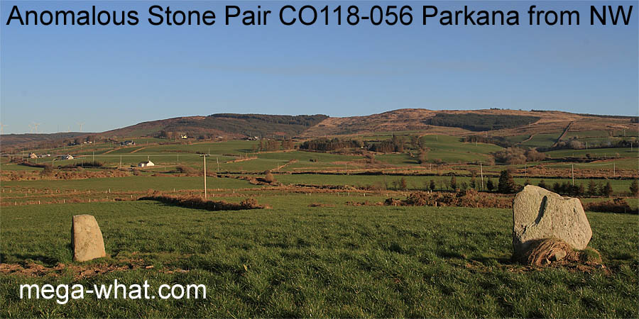 Parkana Stone Pair, Cork, Ireland from NW.