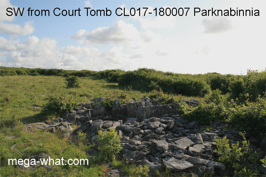 SW from Parknabinnia Court Tomb, Clare, Ireland.