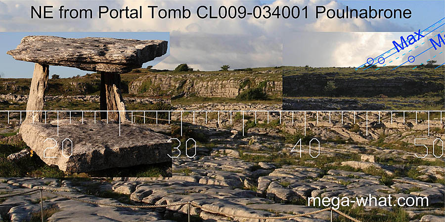 NE axial view from Poulnabrone Portal Tomb