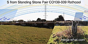 View S from Rathcool Standing Stone Pair