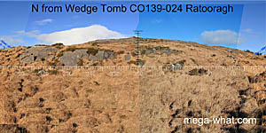View N from Ratooragh Wedge Tomb