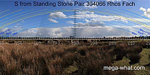 View S from Rhos Fach Standing Stone Pair