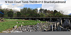 View N from Shanballyedmond Court Tomb
