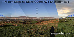 View N from Shandrum Beg Fallen Standing Stone