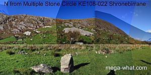 View N from Shronebirrane Stone Circle