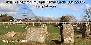 NE axial view from Templebryan Stone Circle