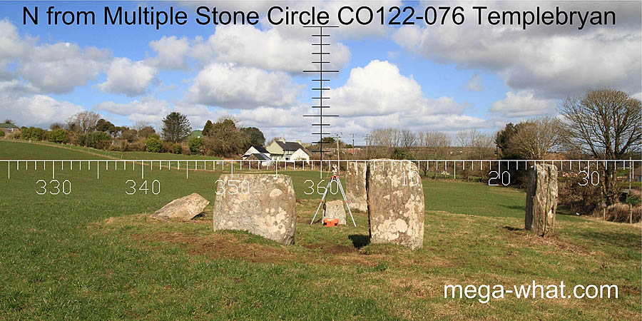 Templebryan Stone Circle, Cork, Ireland, from the south.