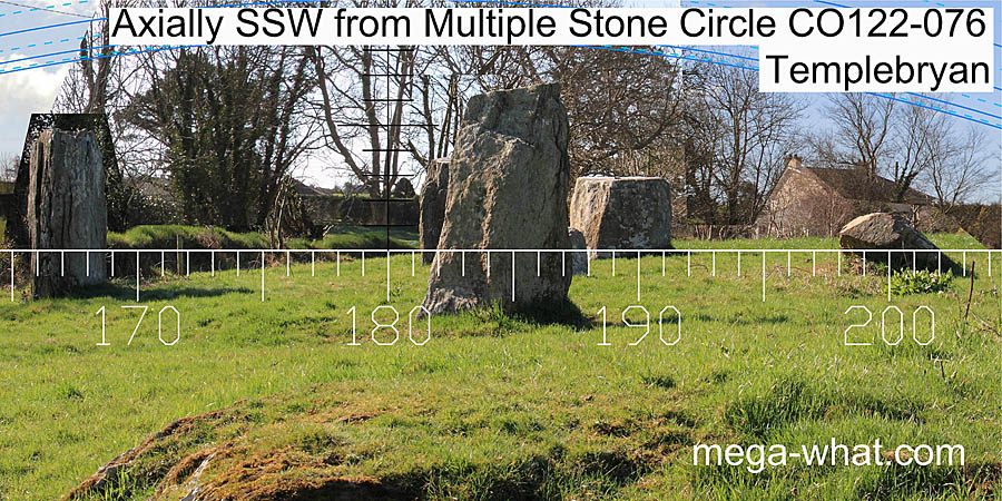 SW axial view from Templebryan Stone Circle