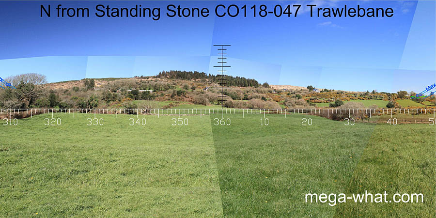 View N from Trawlebane Standing Stone CO118-047
