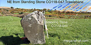 NE axial view from Trawlebane Standing Stone CO118-047