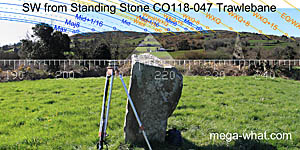 SW axial view from Trawlebane Standing Stone CO118-047