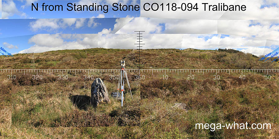 N axial view from Trawlebane Standing Stone CO118-094