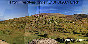 View N from Uragh Five Stone Circle