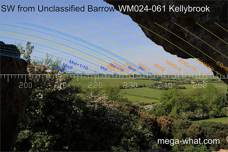 SW from Eriu's grave - Barrow WM024-061 Kellybrook, Ushnagh Hill, West Meath, Ireland.