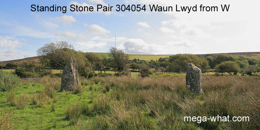 Waun Lwyd Standing Stone Pair, Pembrokeshire, West Wales.