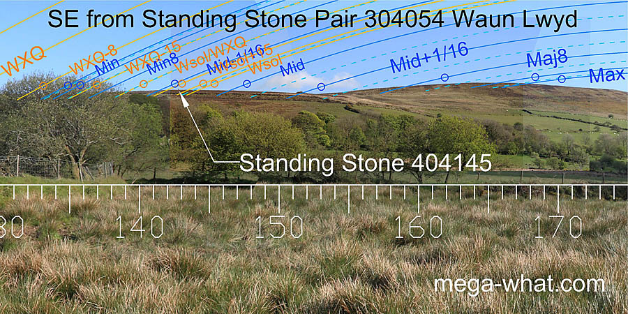 SE from Waun Lwyd Standing Stone Pair, Pembrokeshire, West Wales.