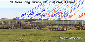 NE from West Kennet Long Barrow, Wiltshire, England.