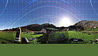 Panoramic view from Shronebirrane Multiple Stone Circle