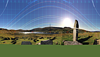 Panoramic view from Uragh Five Stone Circle